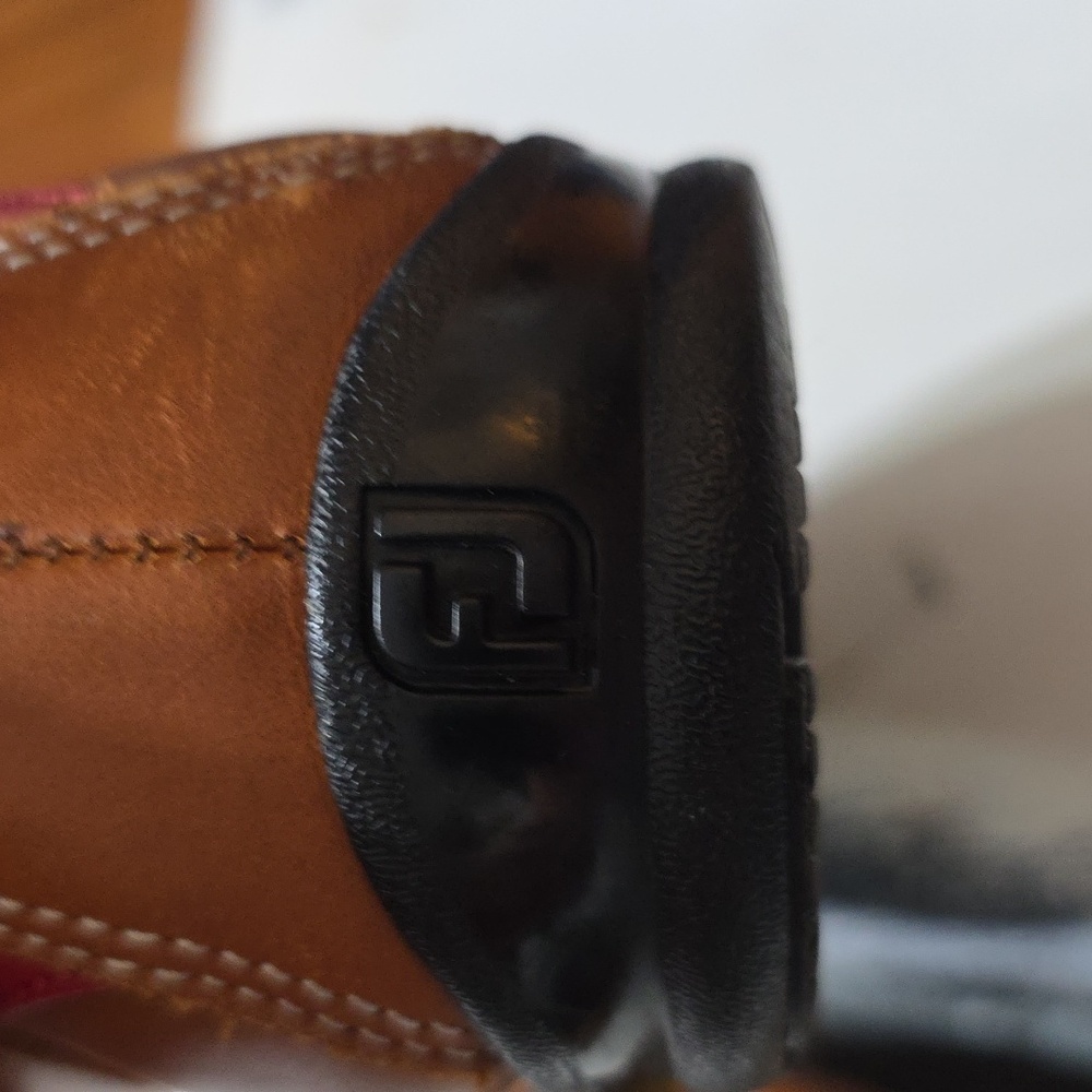 Foot Joy Men's Brown Faux? Leather Loafers Bridle Bit Accent Sz 9 GUC - Picture 8 of 14
